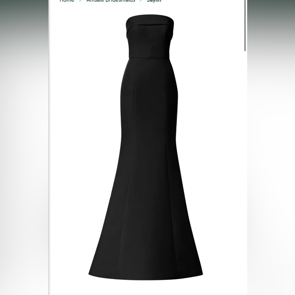 Amsale Jaylin black bridesmaid dress